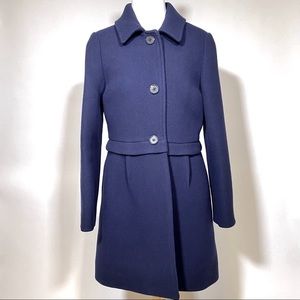 J Crew Navy Wool Dress Coat - Girl's Size 12